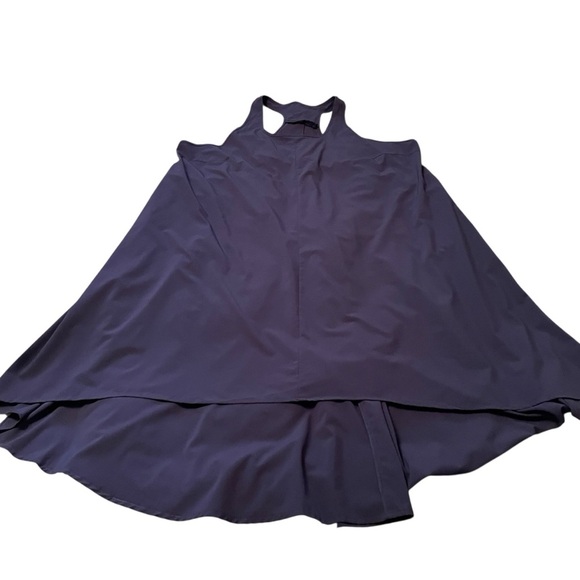 Athletic style Navy Tank Dress-Size 1X-Racer Back-Stretch-Pockets-Longer in back - Picture 5 of 8